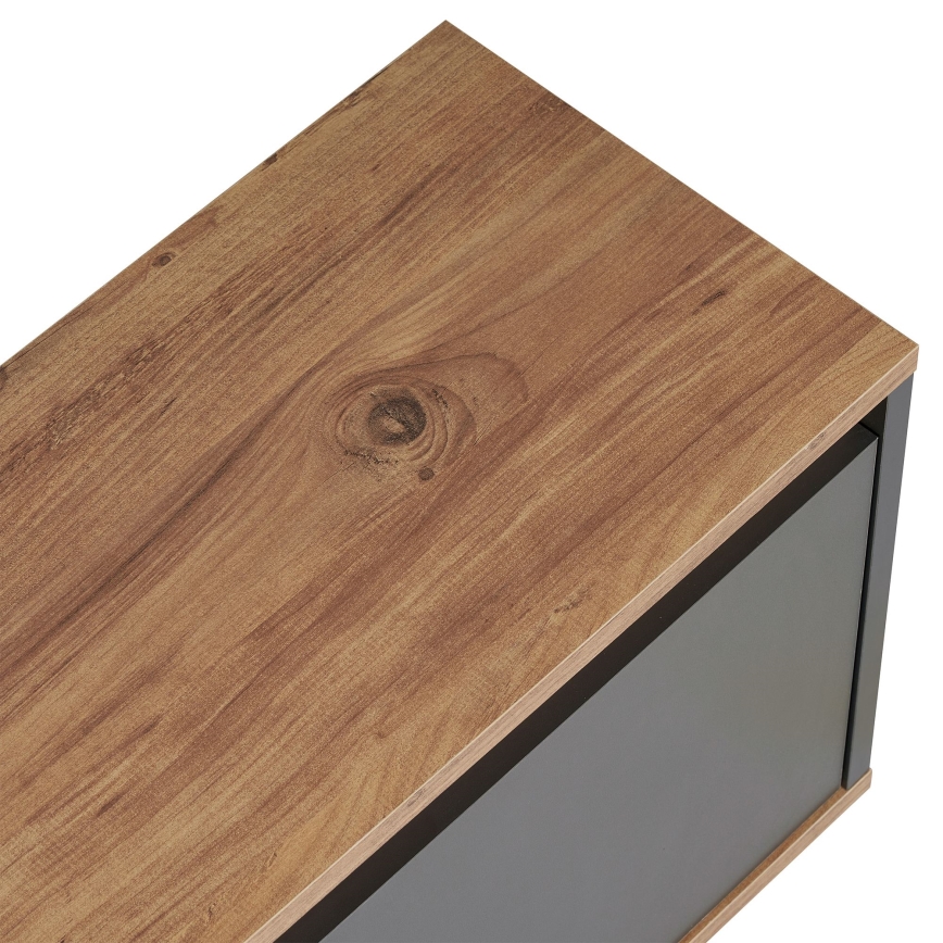 TV-bord KREDE 160x30 cm antracit/fyrretræ