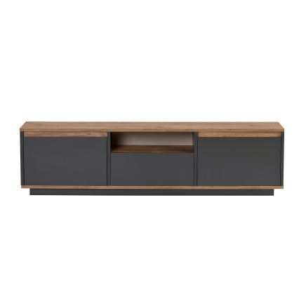 TV-bord KREDE 160x30 cm antracit/fyrretræ