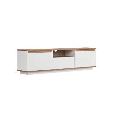 TV-bord KREDE 160x30 cm hvid/fyrretræ