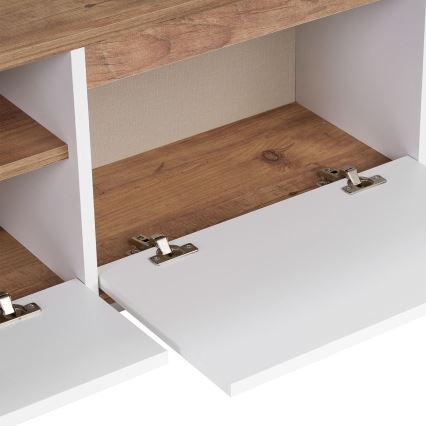 TV-bord KREDE 160x30 cm hvid/fyrretræ