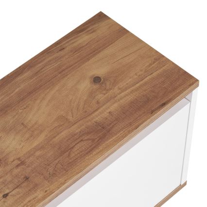 TV-bord KREDE 160x30 cm hvid/fyrretræ