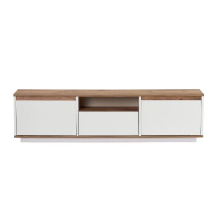 TV-bord KREDE 160x30 cm hvid/fyrretræ