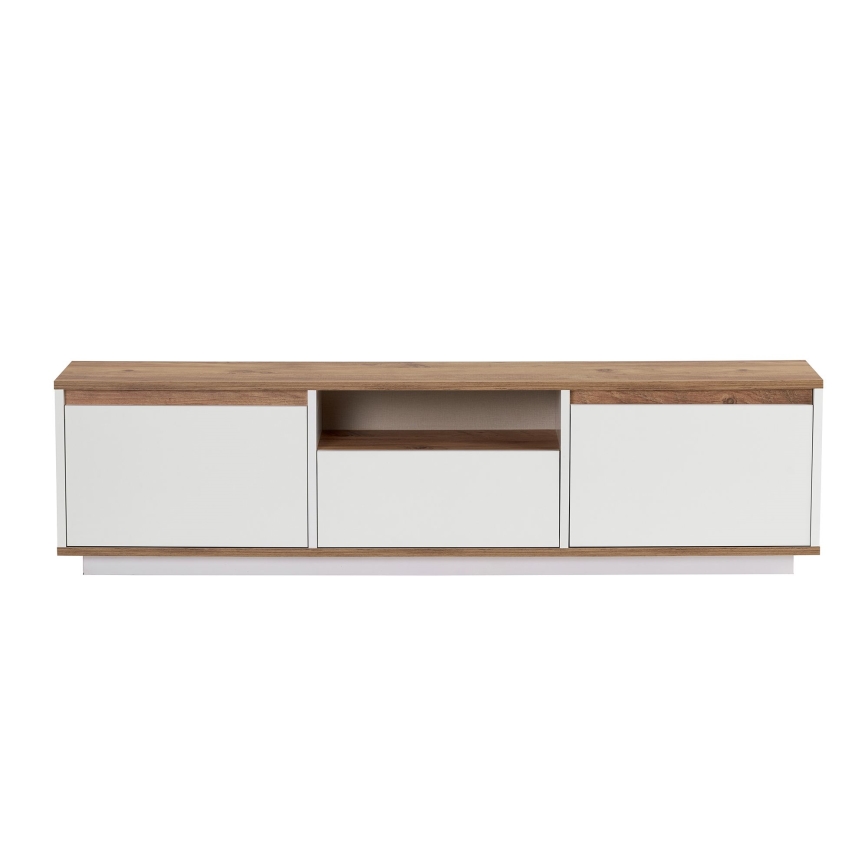 TV-bord KREDE 160x30 cm hvid/fyrretræ