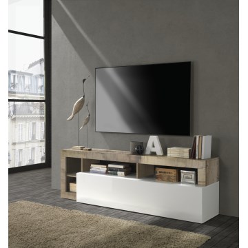 Tv-bord LENOR hvid/brun