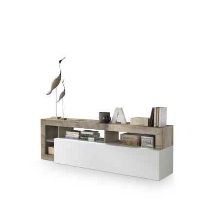 Tv-bord LENOR hvid/brun