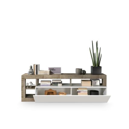 Tv-bord LENOR hvid/brun