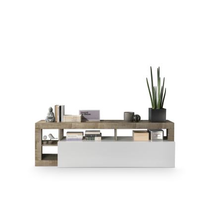 Tv-bord LENOR hvid/brun