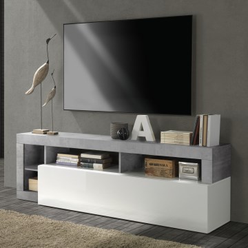 TV-bord LENOR hvid/grå beton