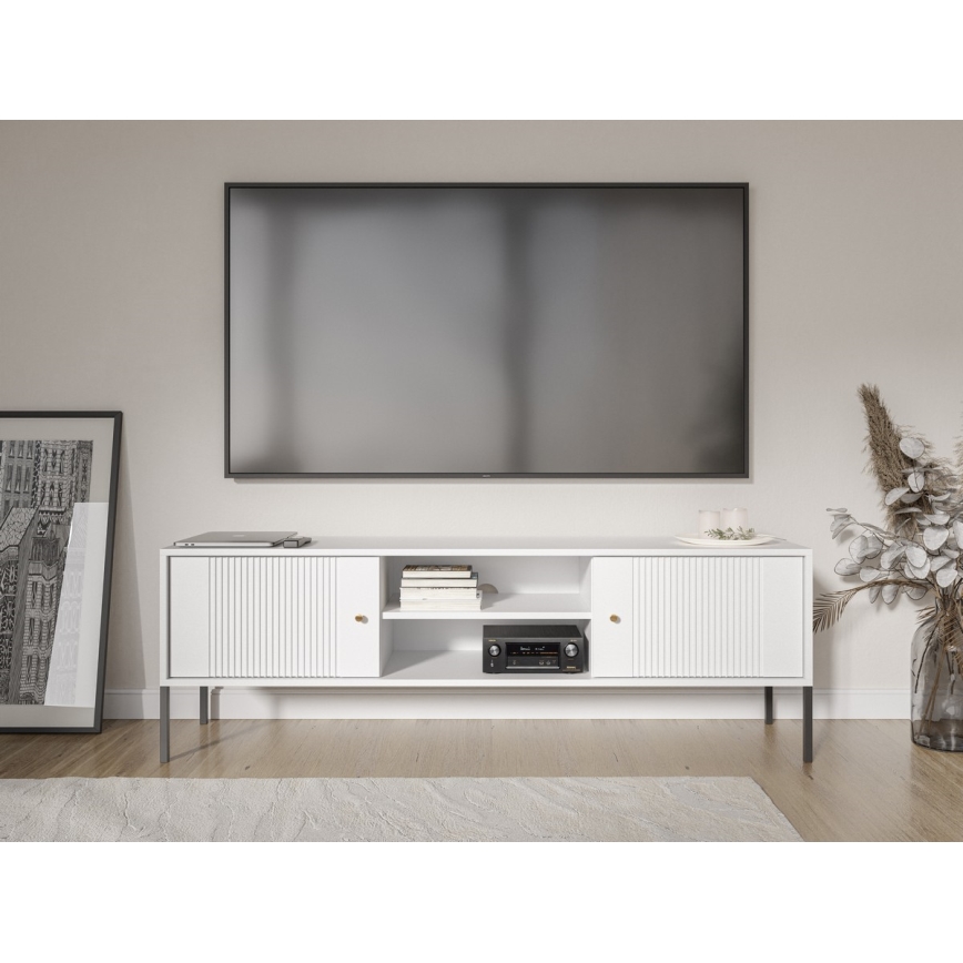 TV-bord LUE hvid/sort