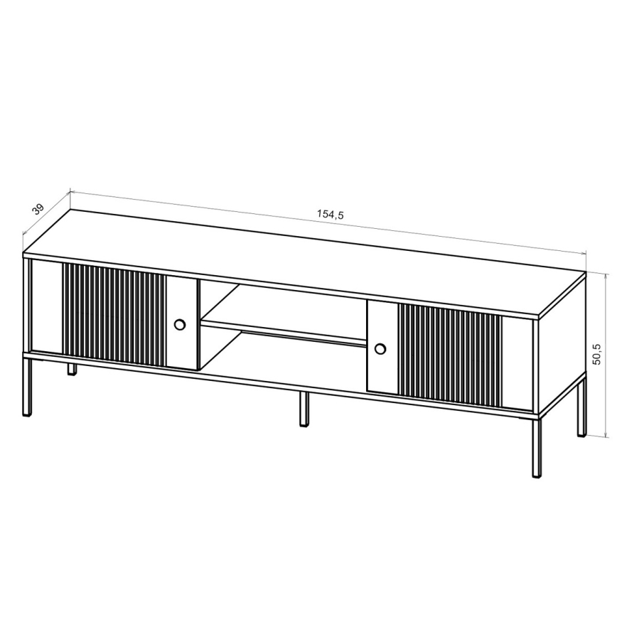 TV-bord LUE hvid/sort
