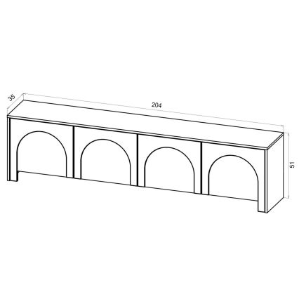 TV-bord NIO, sort