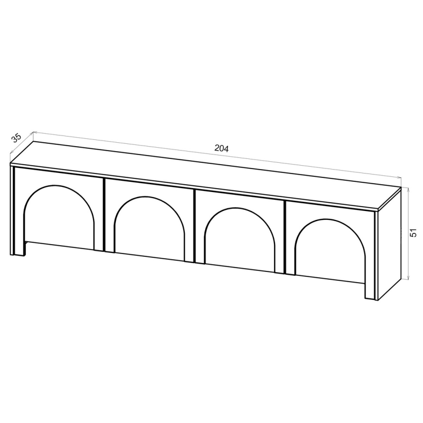 TV-bord NIO, sort