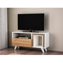 Tv-bord NOVELLA 51x90 cm hvid/brun