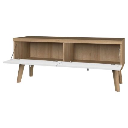 Tv-bord PRIMO 50x107 cm egetræ/hvid