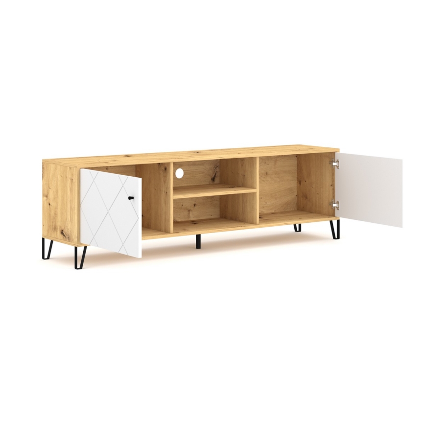 TV-bord SULA artisan-eg/hvid
