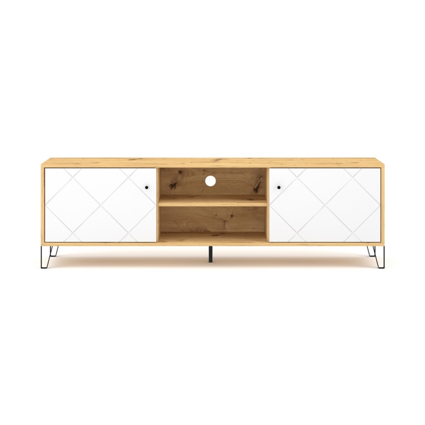 TV-bord SULA artisan-eg/hvid