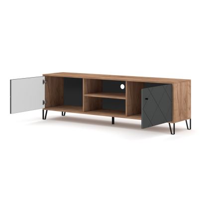 TV-bord SULA craft-eg/sort