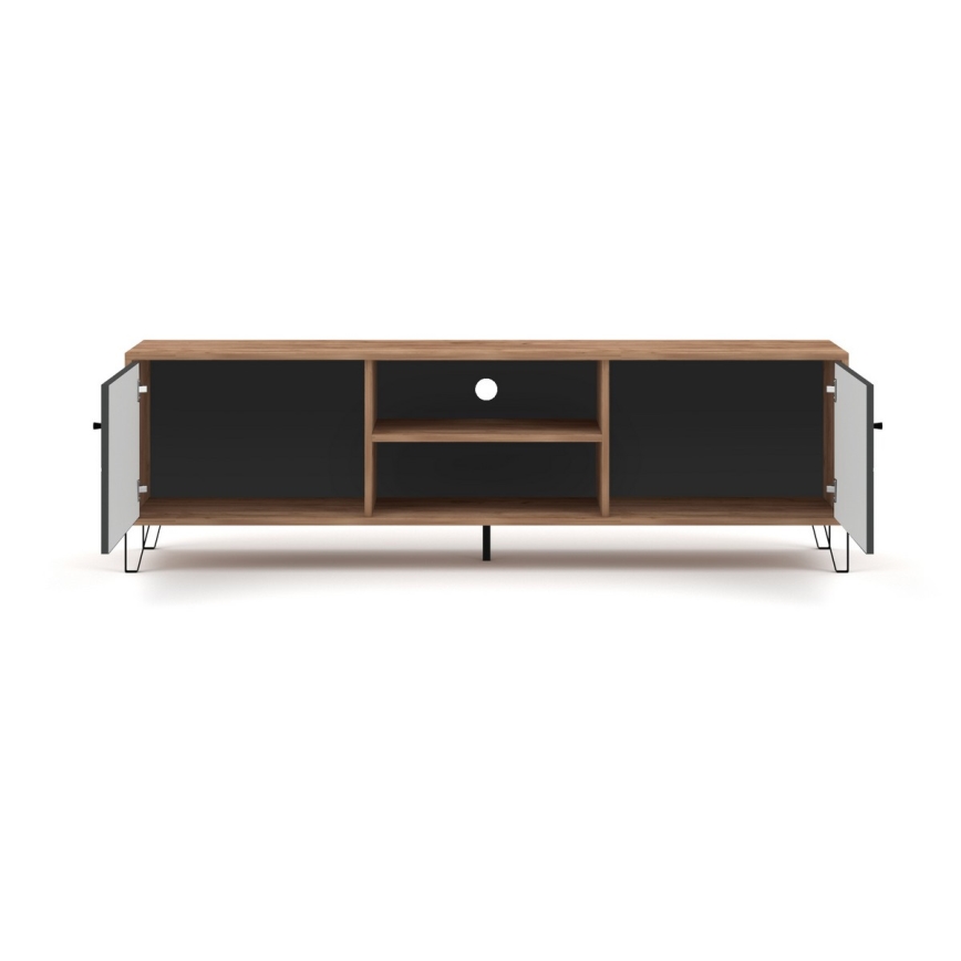 TV-bord SULA craft-eg/sort