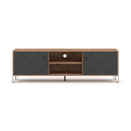 TV-bord SULA craft-eg/sort