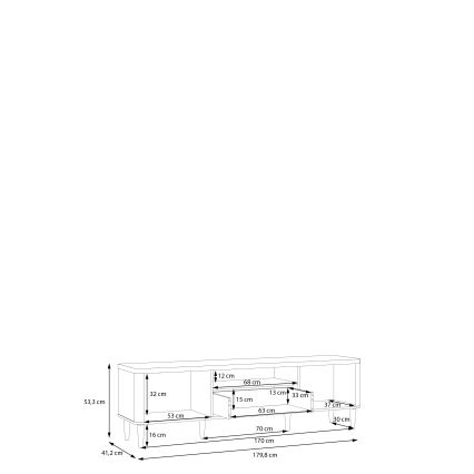 TV-bord VIRO brun/beige