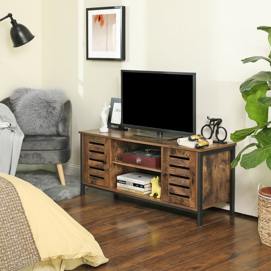 TV-bord VOLTAR brun/sort