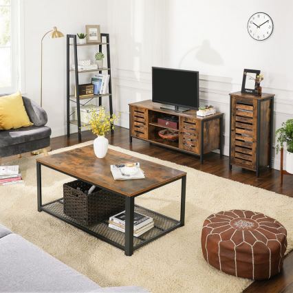 TV-bord VOLTAR brun/sort