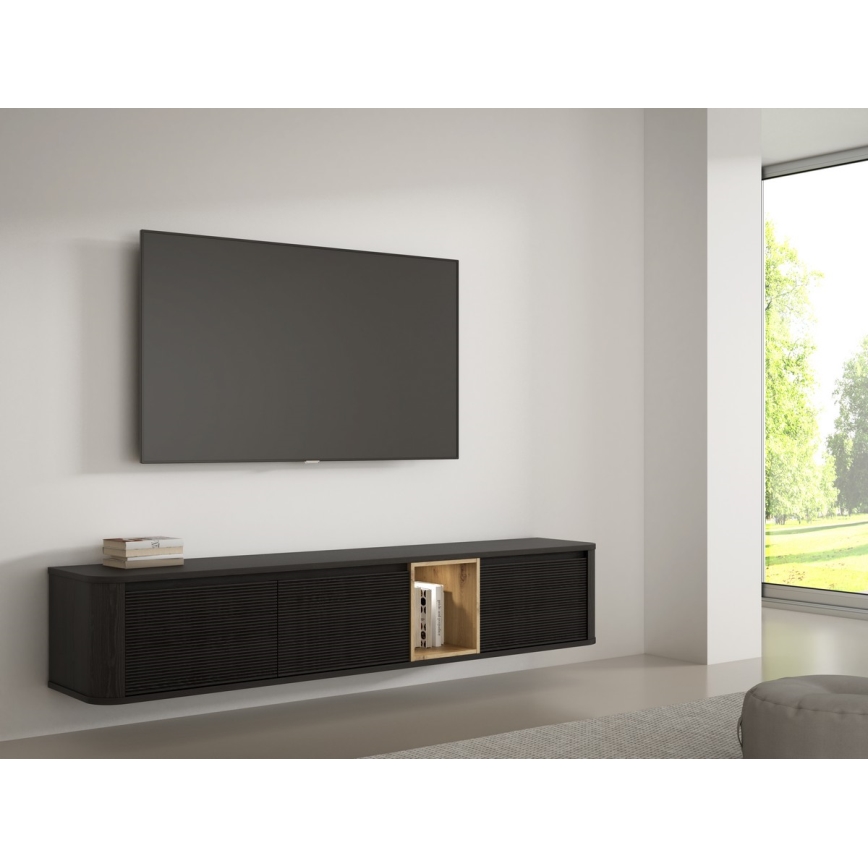 TV-bord WARO, sort/brun