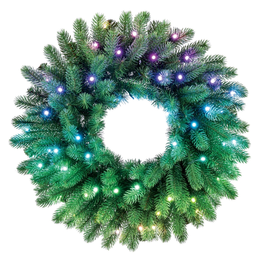 Twinkly - LED RGB Dæmpbar Julekrans 50xLED diameter 60 cm Wi-Fi