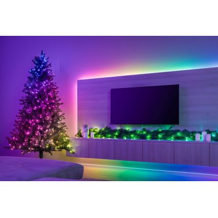 Twinkly - LED RGBW Dæmpbar juledekoration GARLAND 50xLED 2,7 m Wi-Fi