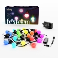 Twinkly - LED RGB Dæmpbar udendørs dekorativ lyskæde FESTOON 20xLED 14 m IP44 Wi-Fi