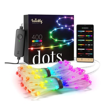 Twinkly - LED RGB Udendørs dæmpbar lysbånd DOTS 400xLED 20 m IP44 Wi-Fi