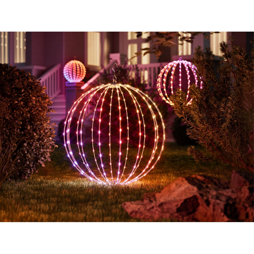 Twinkly - dæmpbar LED RGBW udendørs dekoration SPHERE 210xLED IP44 Wi-Fi