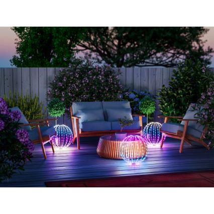 Twinkly - dæmpbar LED RGBW udendørs dekoration SPHERE 210xLED IP44 Wi-Fi