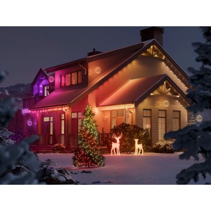 Twinkly - dæmpbar LED RGBW udendørs dekoration SPHERE 210xLED IP44 Wi-Fi