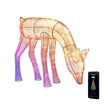 Twinkly TW3RD140SPP-TEU - Udendørs LED rensdyr m. RGBW-farver dæmpbar 160xLED IP44 Wi-Fi