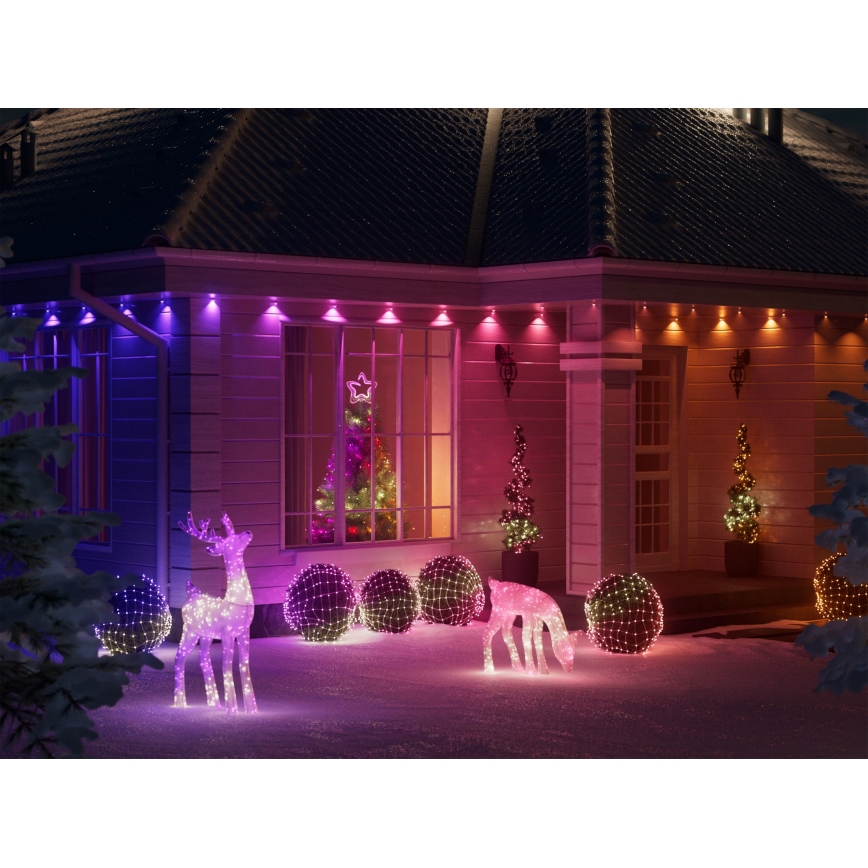 Twinkly TW3RD140SPP-TEU - Udendørs LED rensdyr m. RGBW-farver dæmpbar 160xLED IP44 Wi-Fi