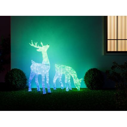 Twinkly TW3RD140SPP-TEU - Udendørs LED rensdyr m. RGBW-farver dæmpbar 160xLED IP44 Wi-Fi