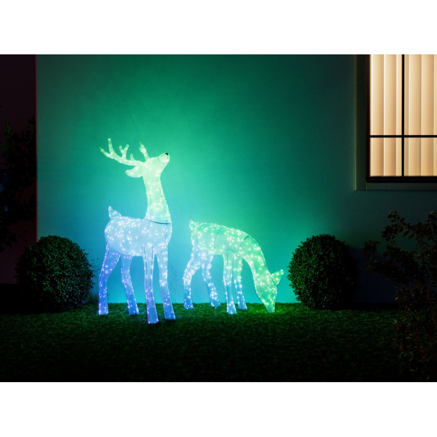 Twinkly TW3RD140SPP-TEU - Udendørs LED rensdyr m. RGBW-farver dæmpbar 160xLED IP44 Wi-Fi