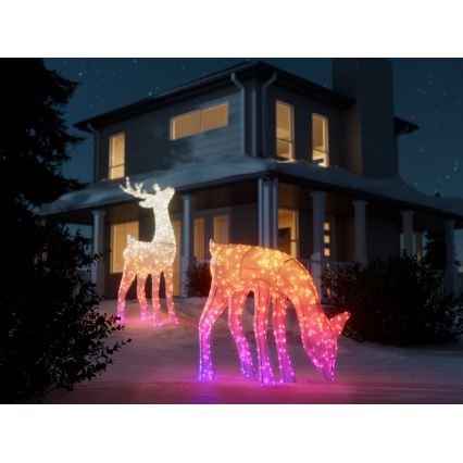 Twinkly TW3RD140SPP-TEU - Udendørs LED rensdyr m. RGBW-farver dæmpbar 160xLED IP44 Wi-Fi