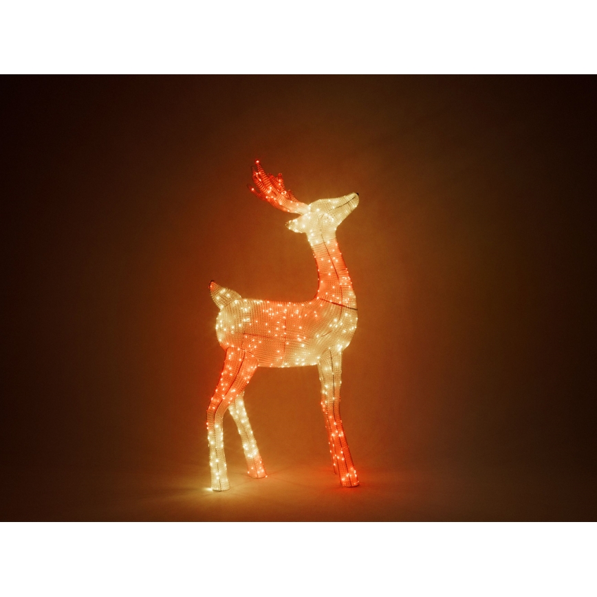 Twinkly TW3RS200SPP-TEU - Udendørs LED rensdyr m. RGBW-farver dæmpbar  240xLED IP44 Wi-Fi