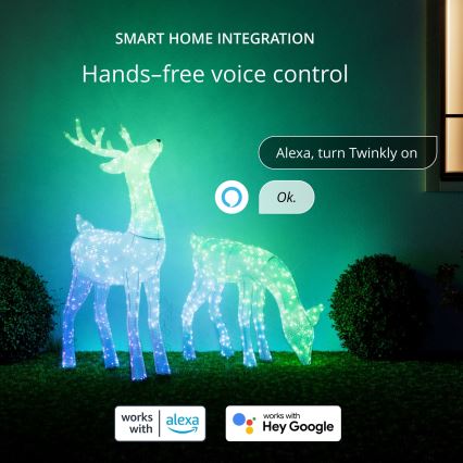 Twinkly TW3RS200SPP-TEU - Udendørs LED rensdyr m. RGBW-farver dæmpbar  240xLED IP44 Wi-Fi