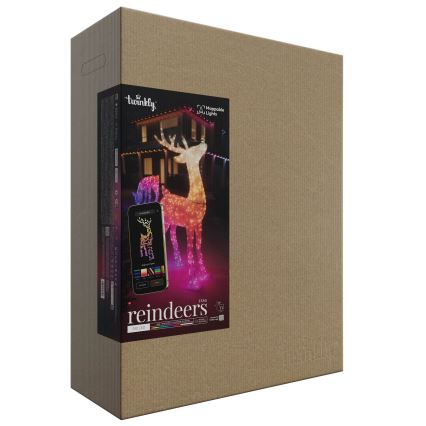 Twinkly TW3RS200SPP-TEU - Udendørs LED rensdyr m. RGBW-farver dæmpbar  240xLED IP44 Wi-Fi