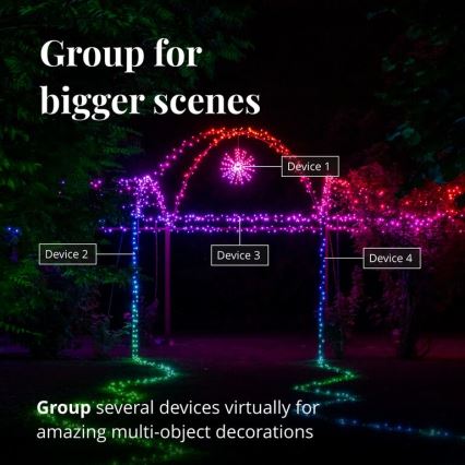 Twinkly - LED RGB Dæmpbar udendørs julestjerne SPRITZER 200xLED IP44 Wi-Fi