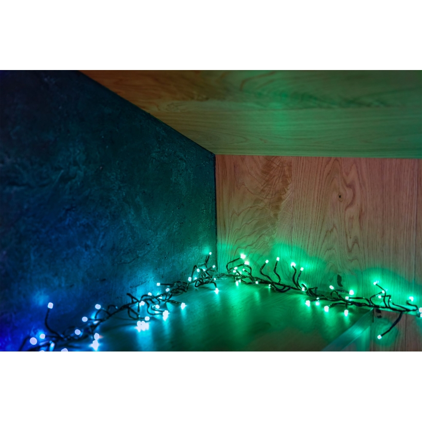 Twinkly - LED RGBW Dæmpbar udendørs julekæde CLUSTER 400xLED 9,5m IP44 Wi-Fi
