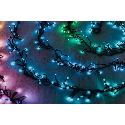 Twinkly - LED RGBW Dæmpbar udendørs julekæde CLUSTER 400xLED 9,5m IP44 Wi-Fi