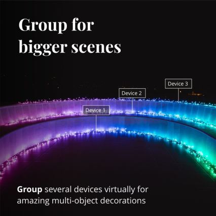 Twinkly - LED RGBW Dæmpbar udendørs julekæde CLUSTER 400xLED 9,5m IP44 Wi-Fi