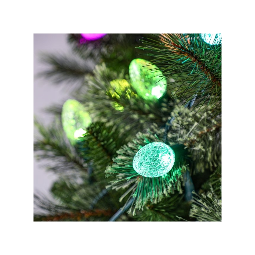 Twinkly - Udendørs LED lyskæde m. RGB-farver dæmpbar FACETED 40xLED 14,5 m IP44 Wi-Fi