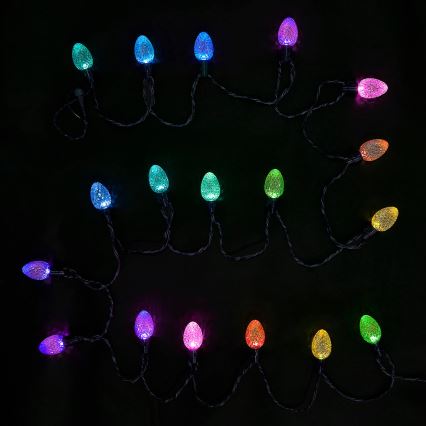 Twinkly - Udendørs LED lyskæde m. RGB-farver dæmpbar FACETED 40xLED 14,5 m IP44 Wi-Fi