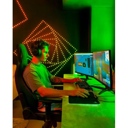 Twinkly - LED RGB Dæmpbar julelys DOTS 60xLED 7 m USB Wi-Fi