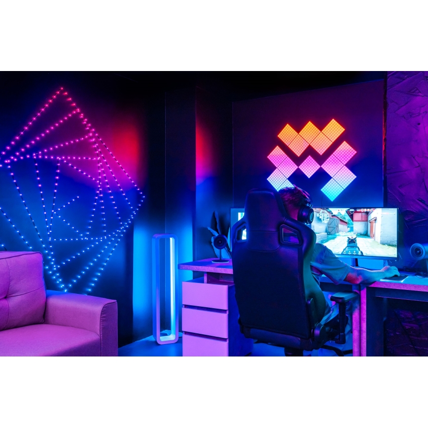 Twinkly - LED RGB Dæmpbar julelys DOTS 60xLED 7 m USB Wi-Fi